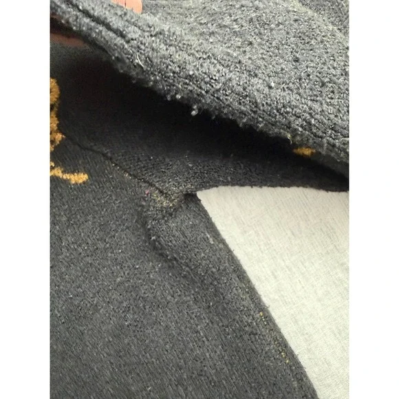 THML Sweater Womens S Cheetah Print Black Gold Mob Wife Boho Glam Indie Sleaze - Picture 6 of 7